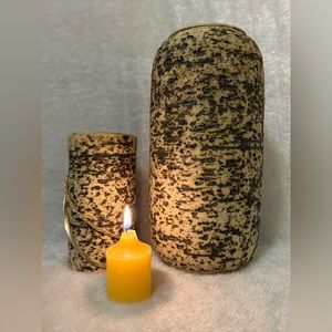 Vintage Ceramic “Birch Bark” vase, Holland, Lore Beesel Modernist Dutch Pottery